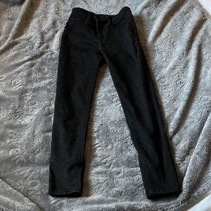Black jeans with no holes, stretchy material